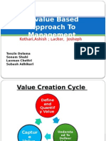 A Value Based Approach To Management: Kothari, Ashish Lacker, Josheph