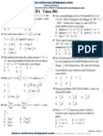 Soal UMPTN 2001 Matematika IPA Rayon A PDF