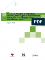 Informe Final Implementacion Proyecto Tecnologia Para Una Educacion de Calidad