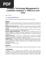 StrategicTechnologyManagement CaseStudy