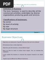 Business Objectives Resources and Accountability