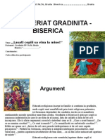 Proiect de Parteneriat Gradinita - Biserica