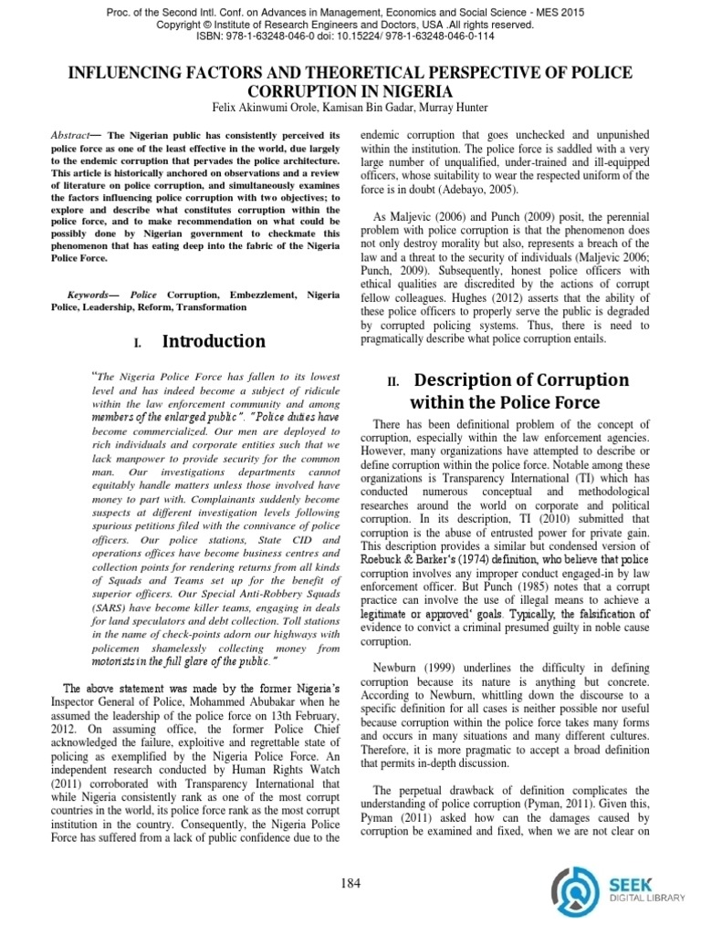 Literature review on corruption in nigeria image
