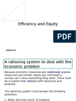 Economics - Market Efficiency and Equity