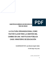 El impacto de la cultura organizacional en la creación de valor púbico