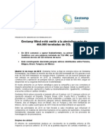 Gestamp Wind evitó emitir a la atmósfera más de 464.000 toneladas de CO2 