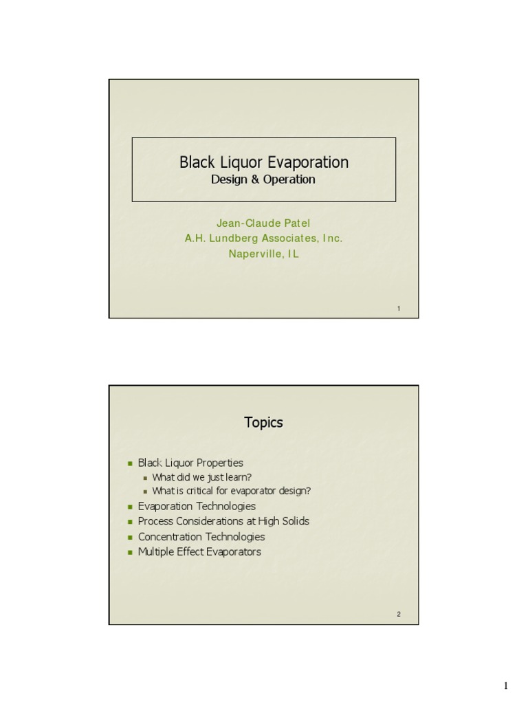 Black Liquor Evaporator Design Insights | PDF | Crystallization | Heat ...