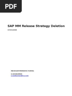 SAP MM Release Strategy Deletion