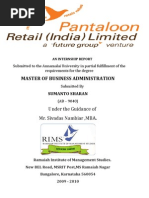 Download A REPORT ON BIG BAZAAR - PANTALOON RETAIL INDIA LTD by SUMANTO SHARAN SN26510647 doc pdf