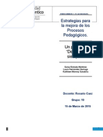 Estrategias Para La Mejora de Los Procesos Pedagógicos