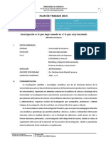 Plan de Investigación Formativa 2015 (Facultad de Ciencias Empresariales)