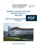 Proiect de Dezvoltare Instituţională 2014-2015