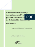 Curso de formación y actualización profesional docente de educación preescolar - Volúmen2