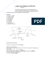 Drawing A Spur Gear Profile in AUTOCAD: D N / P N Module 40 0.2mm 8mm