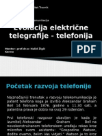 Evolucija Električne Telegrafije Telefonija Haris Kermo