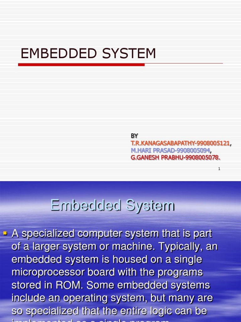 Embedded System | PDF | Embedded System | Microcontroller