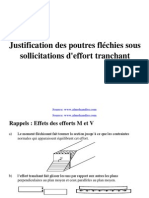 Justification Des Poutres Flechies Sous Sollicitations D Effort Tranchant