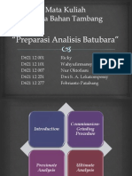 Preparasi Analisis Batubara (Uji Proksimat&Ultimat)