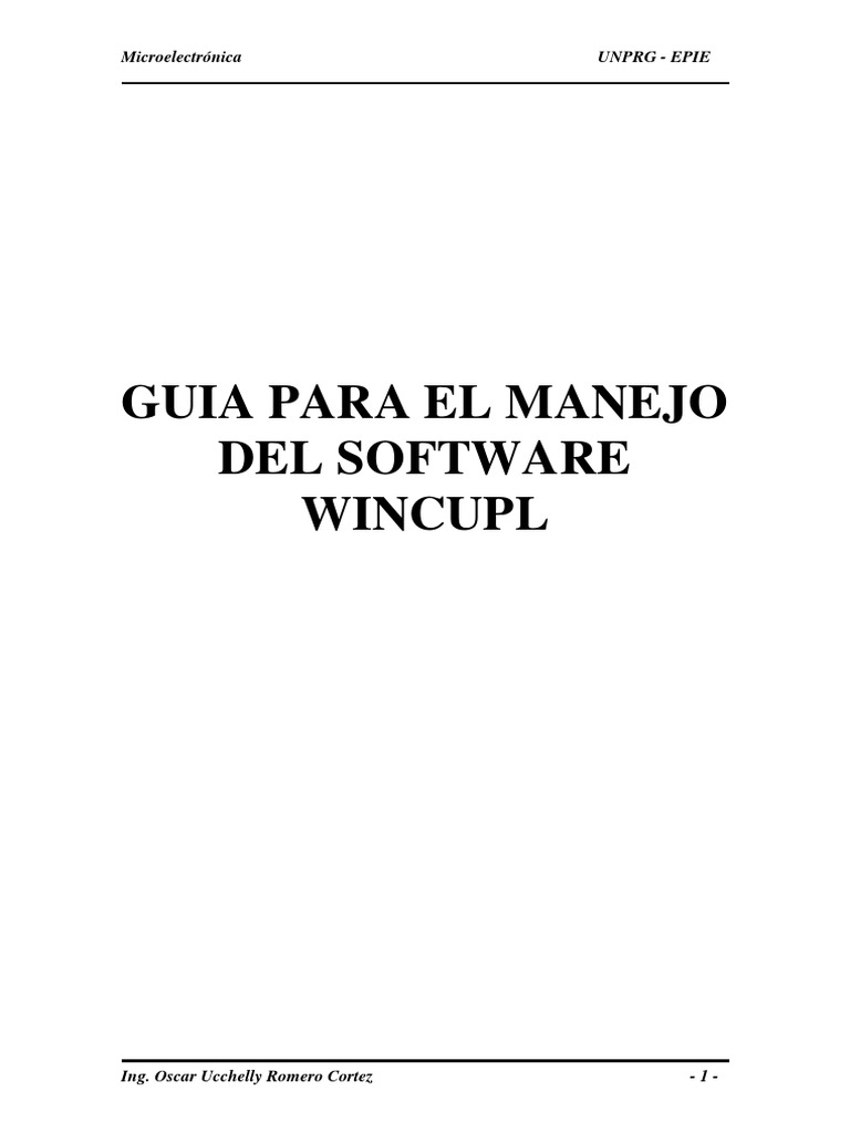 Guía de Uso del Software WinCupl | PDF | Ventana (informática) | Compilador