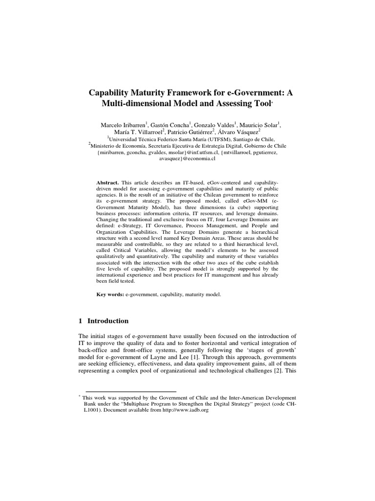 Capability Maturity Framework | PDF | Strategic Management | E Government