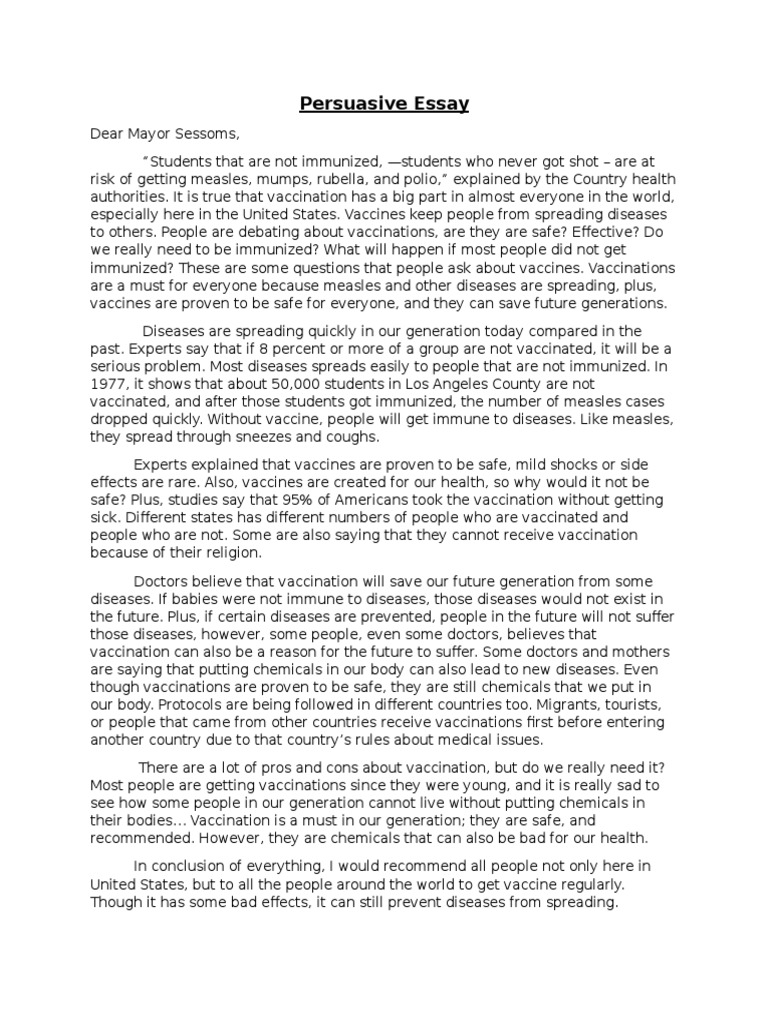 public health essay