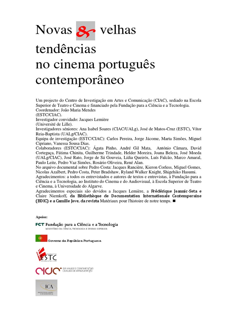 Novas Velhas Tendências No Cinema Português PDF foto