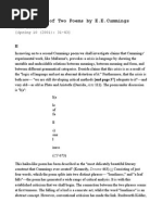 Download An Analysis of Two Poems by EECummings Iain Landles Spring 10 2001 31-43  by Savvy Woods SN265144464 doc pdf