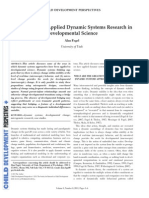 Theoretical and Applied Dynamic Systems Research in Developmental Science