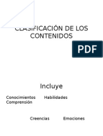 Clasificación de Los Contenidos