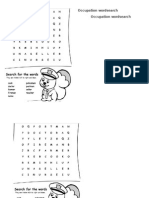 Occupation Wordsearch Puzzle PDF