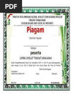  Piagam  Penghargaan Lomba Mtq 