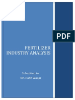 Fertilizer Industry Analysis: Submitted To: Mr. Hafiz Waqar
