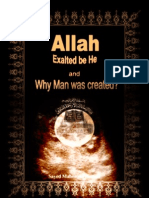 Allah exalted be he and why man was created