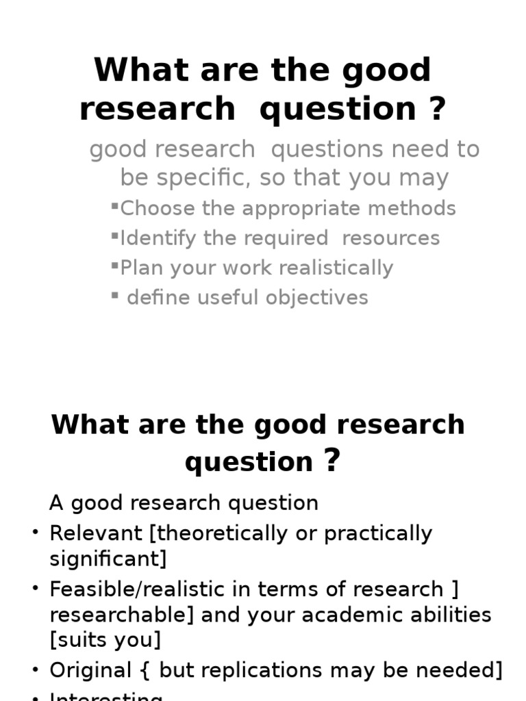 good research questions psychology