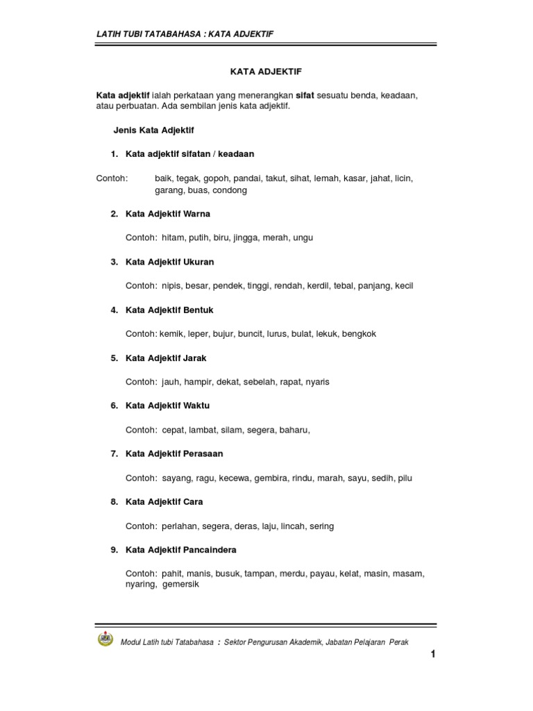 Kata Adjektif Pdf