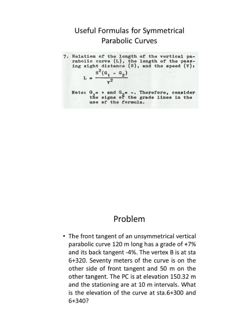 Parabolic Curves | PDF