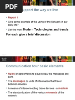 Network Support The Way We Live: Modern Technologies and Trends For Each Give A Brief Discussion