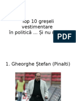 Top 10 Greșeli Vestimentare