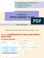 Open-Channel Flow: Fluid Mechanics: Fundamentals and Applications