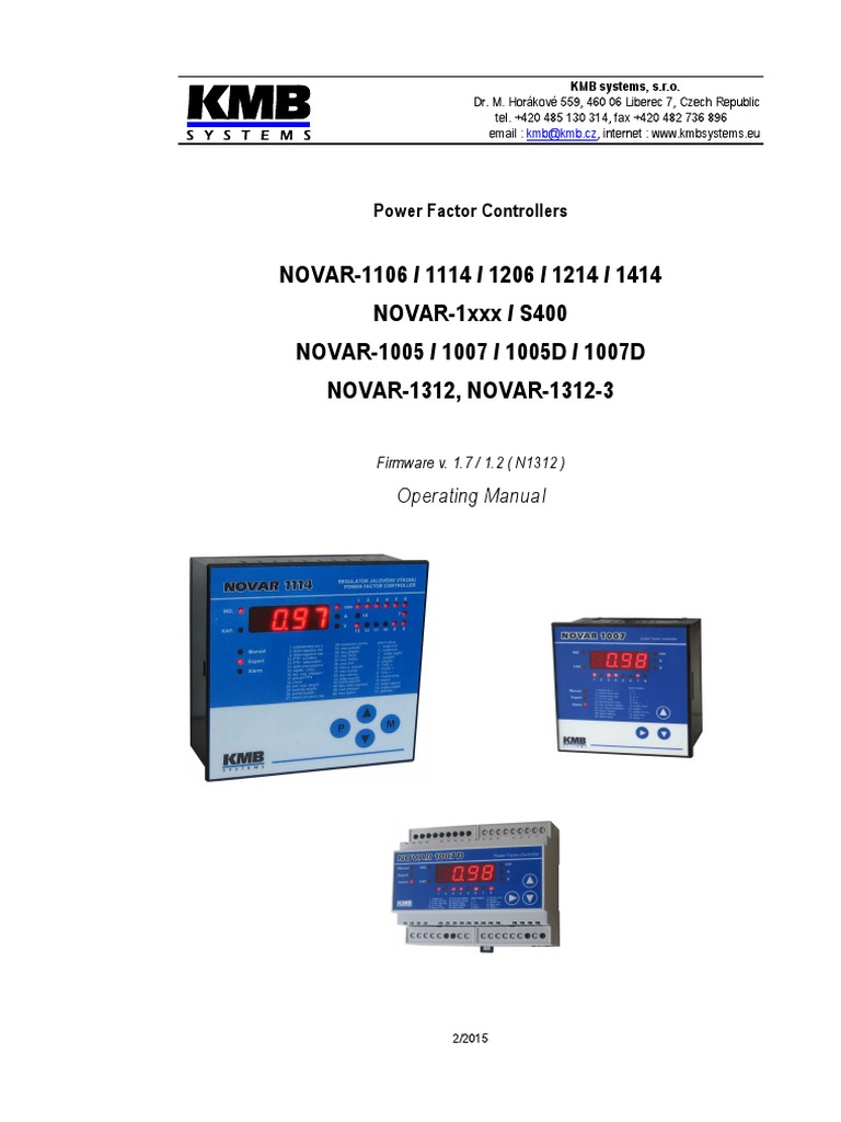 NOVAR 1xxx Manual v17 Eng | PDF | Ac Power | Power Supply