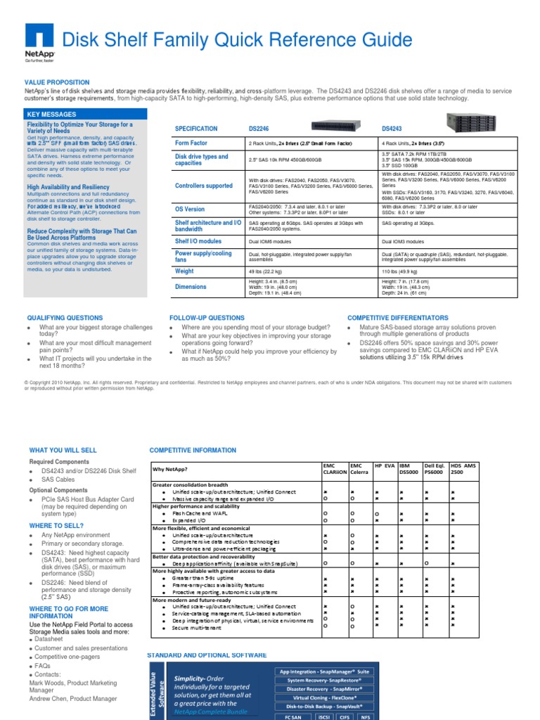 NetApp_Quick Reference Guide for Disk Shelves and Storage Media 11