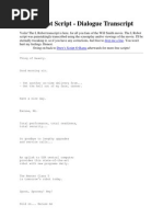 I, Robot Script - Dialogue Transcript