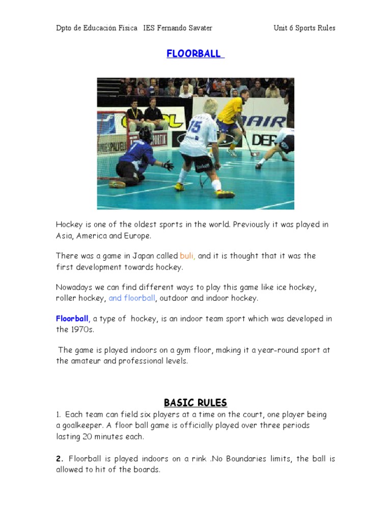 Floorball Rules