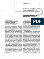 Immunological: Section of Laryngology