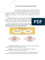 Analiza Critica A Procesului de Descentralizare Curriculara