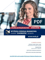 Informator 2015 - Studia Podyplomowe - Wyższa Szkoła Bankowa W Chorzowie PDF