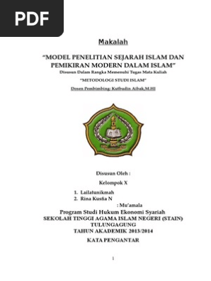 Makalah Metodologi Studi Islam