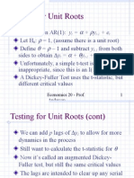 Testing For Unit Roots: + y + e y + y + e