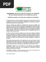 Comunicado CONVEAGRO Sobre Franja de Precios