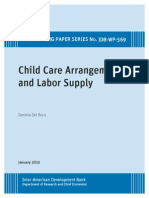 Child Care Arrangements and Labor Supply